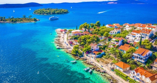 Maslinica village and surrounding islets on Šolta island, Croatia