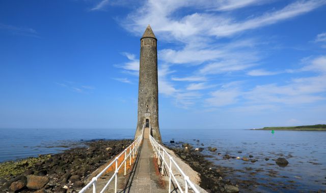 View of Chaine Memorial Tower in Larne Northern Ireland