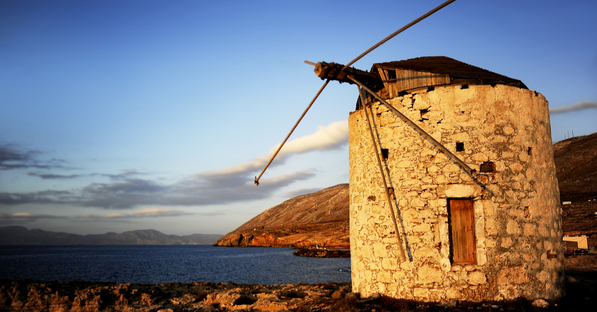 Old windmill in Kasos