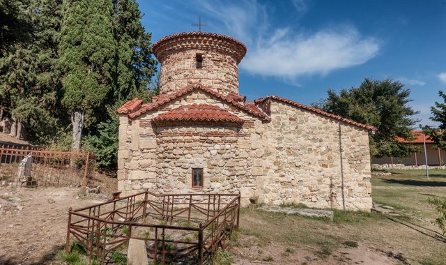 A medieval Byzantine church in Zvërnec Island in Vlorë, Albania