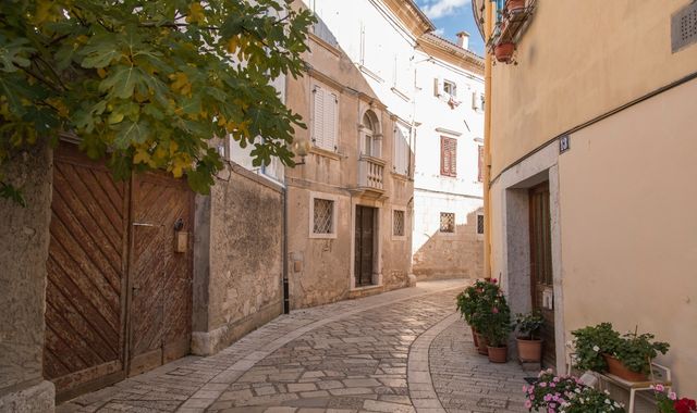 Narrow alley in the old town of Poreč