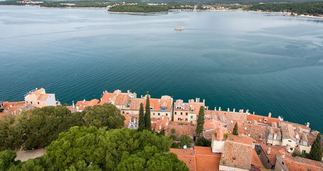 Panoramic view of the bay of Rovinj