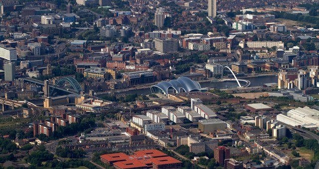 Aerial view of Newcastle Upon Tyne