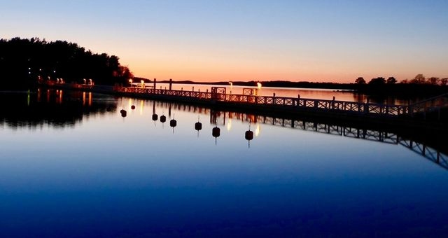 Sunset over Moomin World in Naantali, Finland