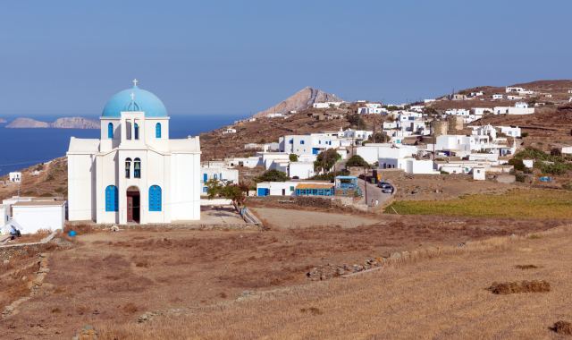 Eine Kapelle bei ano Meria auf Folegandros