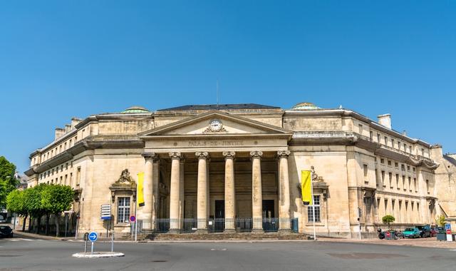 View of the building of Palais de justice de Caen, France