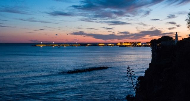 Sunset on the coast of Anzio