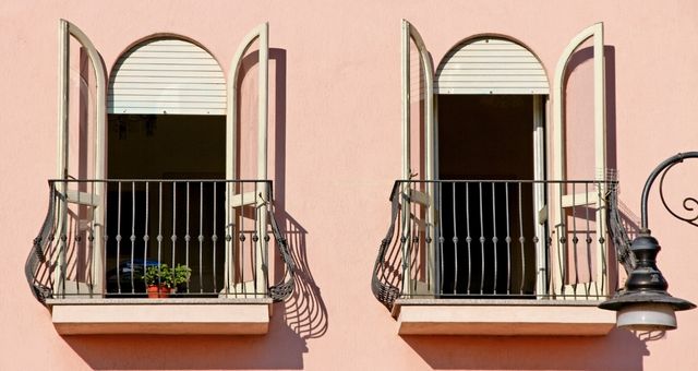 Pink building in the center of Palau