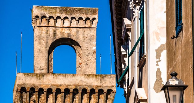 The Tower of Piombino in the historic center