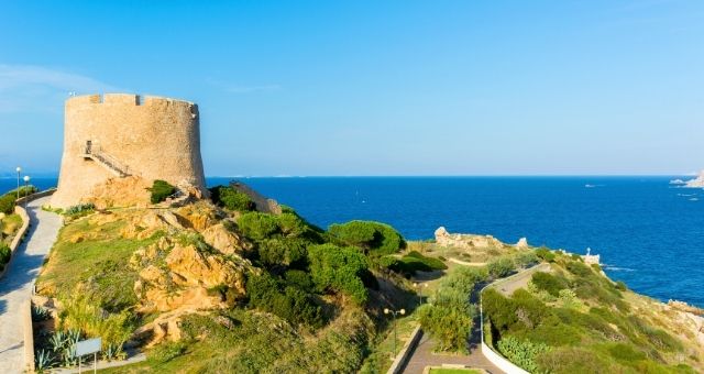 View of the Torre Longosardo in Santa Teresa Gallura