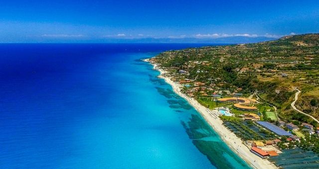 Panoramic view of the Coast of the Gods in Calabria, Italy