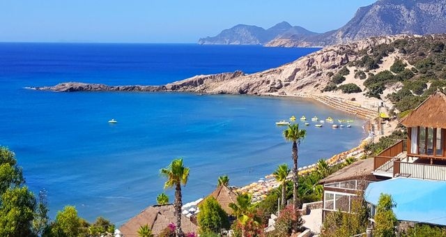 Paradise beach in Kos, Dodecanese, Greece