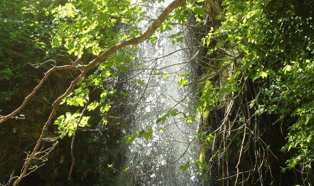 Natural landscape and waterfall in Kythira, Greece