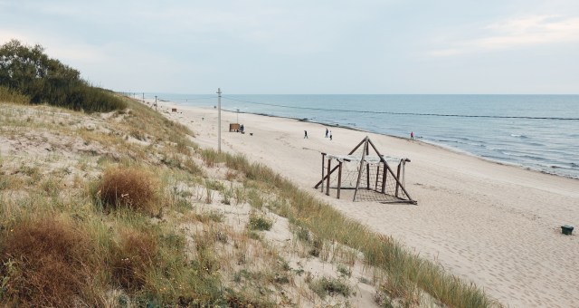 The sandy beach of Smiltynė in Lithuania