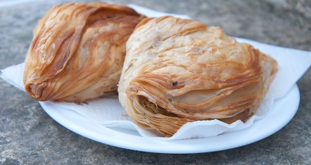 Maltese pastizzi served in a saucer