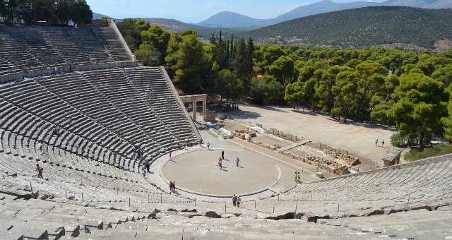 View of the ancient theatre of Epidaurus