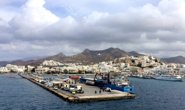 Barche ormeggiate nel porto di Naxos