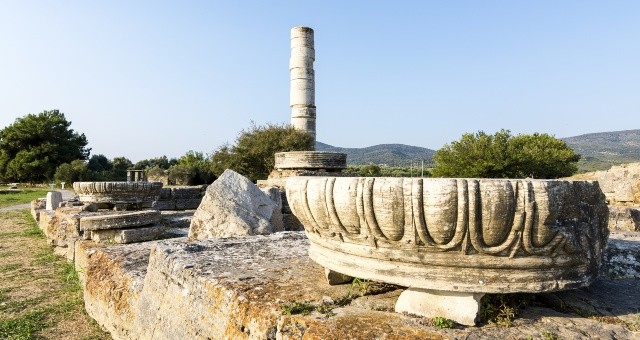 Die antike Ausgrabungsstätte Heraion von Samos