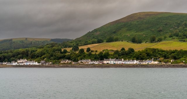 The seaside village of Cairnryan by Loch Ryan, Wigtownshire. Scotland