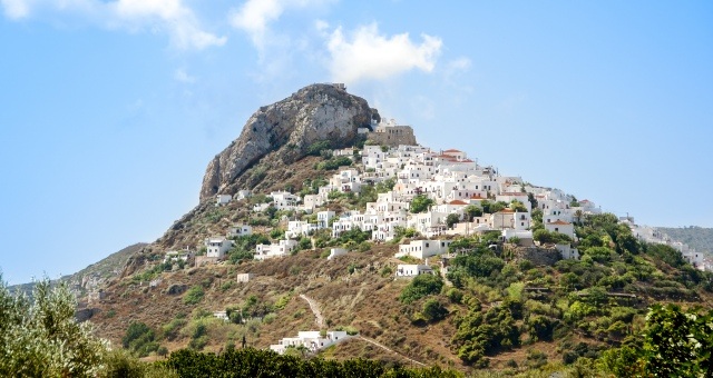 Il castello di Skyros, sovrastante il villaggio principale dell’isola