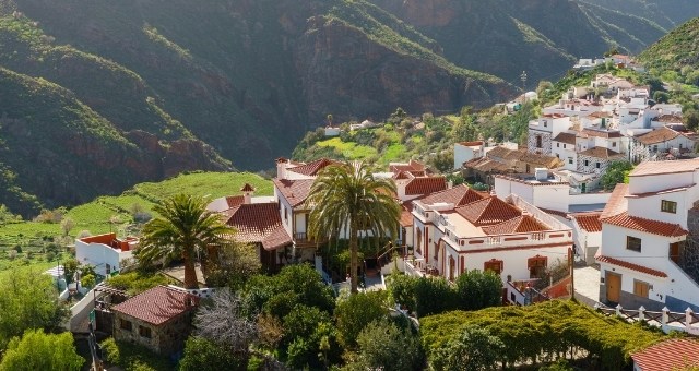 Das Bergdorf Tejeda auf Gran Canaria, Spanien