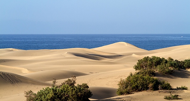 Sand dunes in Maspalomas in Gran Canaria, Canary Islands, Spain