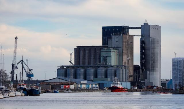 View of the port of Halmstad in Sweden