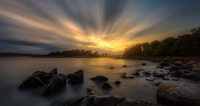 Golden sunset at Blekinge County