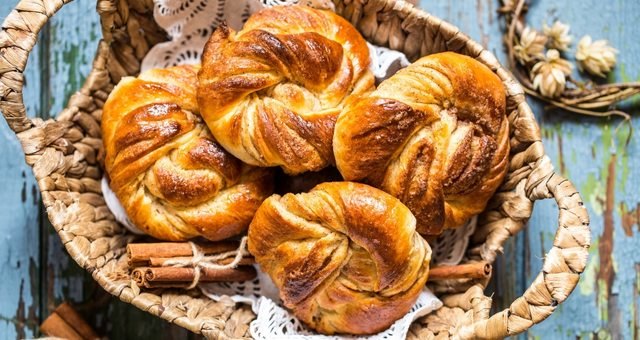 Traditional Swedish cinnamon buns 