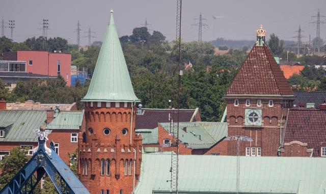 Gray weather at the city of Trelleborg in Sweden