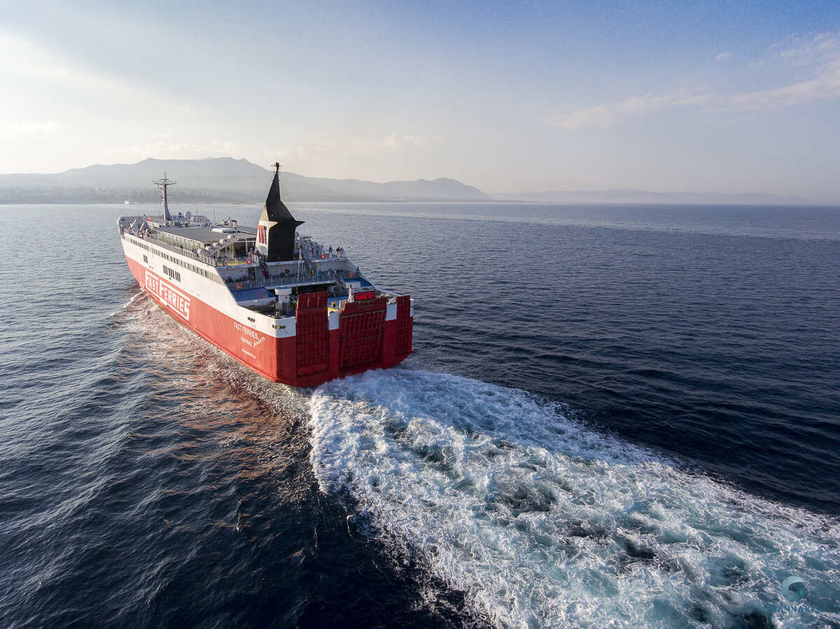 Top view of the ferry