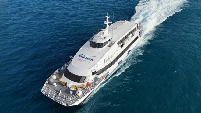 Top view of the ferry