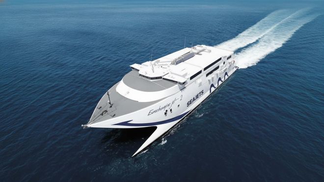Top view of the ferry