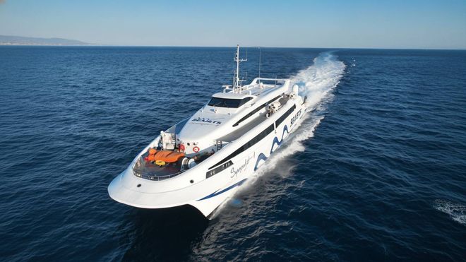 Top view of the ferry