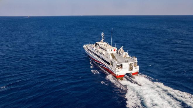 Top view of the ferry